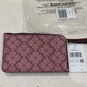 Kate Spade Purple Floral Wristlet NWT